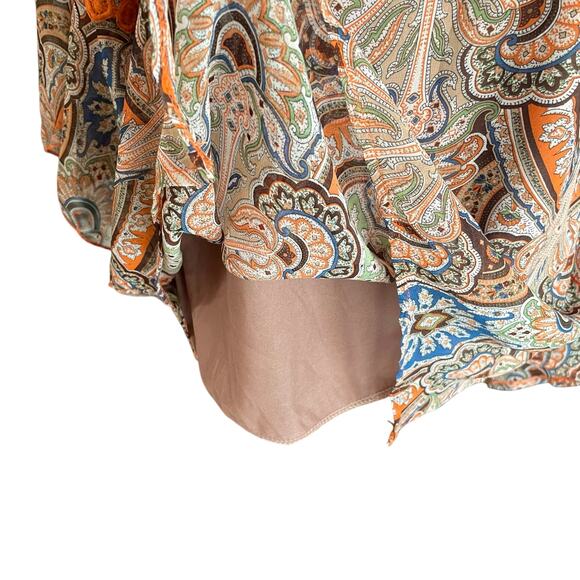 Lady Noiz Multicolor Moroccan Print Asymmetric Hem Tunic MED Hippie Boho Trippy - Picture 5 of 8